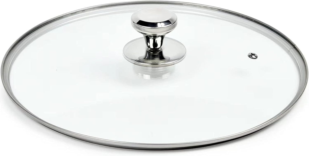 10.25 In Glass Lid for Frying Pan, Tempered Replacement Cover for All 10.25 inches Cookware for Skillets, Round Cast Iron, Cast Aluminium, Stainless Steel Pans &Pots