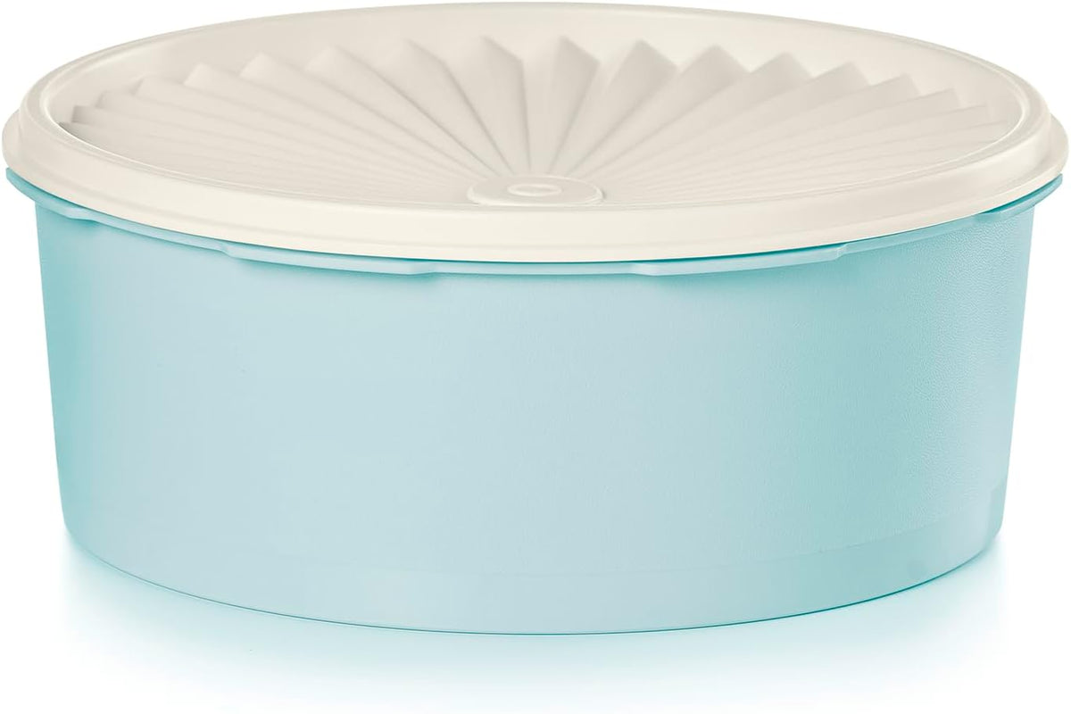 Tupperware Heritage Collection 7.6 Cup Cookie Canister, Vintage Blue Color, Dishwasher Safe and BPA Free Container (1.8 L)