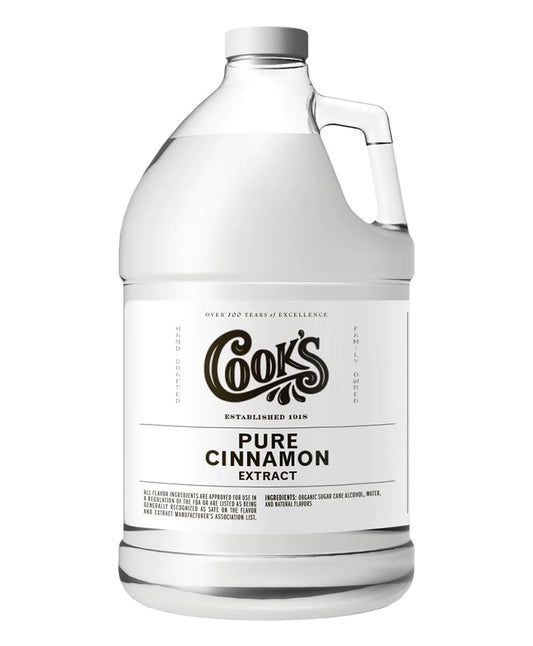 Cook's Pure Cinnamon Extract Made From Fine Ceylon Cinnamon, Premium All Natural Cinnamon Extract for Baking, Cooking, Beverages and Candies, 128 oz (1 Gallon)