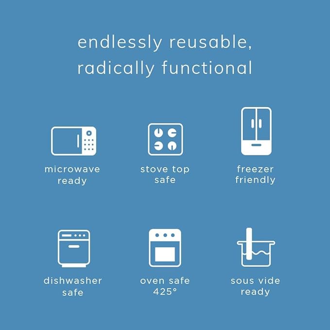 Stasher Premium Silicone Reusable Food Storage Stand-Up Bag Mega, Aqua, Microwave, Sous Vide, Dishwasher, Oven and Freezer Safe, BPA Free, Leak-free, Eco-friendly, 104 Oz