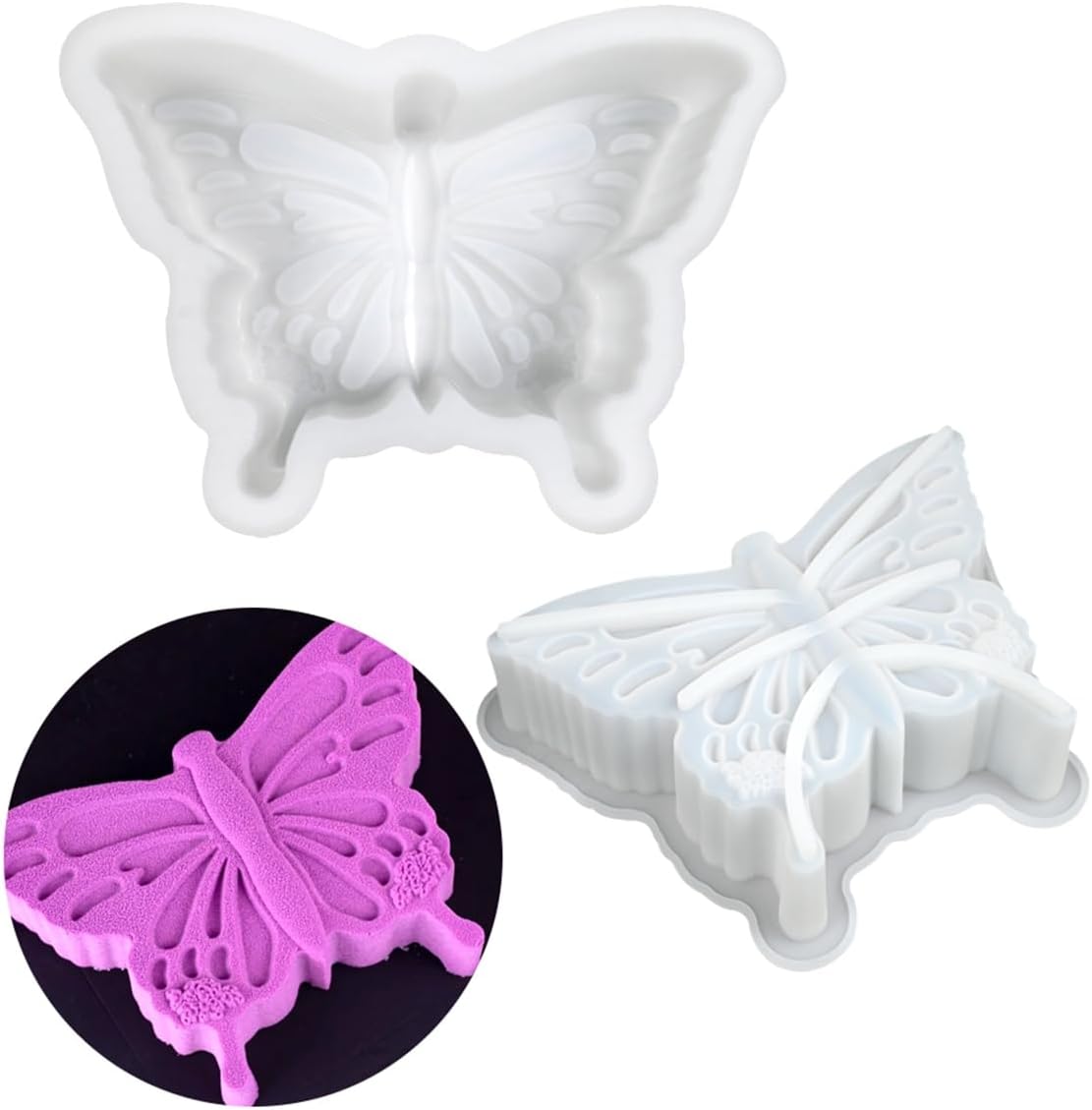 mostsom Butterfly Mousse Cake Silicone Mold DIY French Pastry Dessert Jelly Soap Flip Sugar Baking Tool Accessories (C_ Butterfly)
