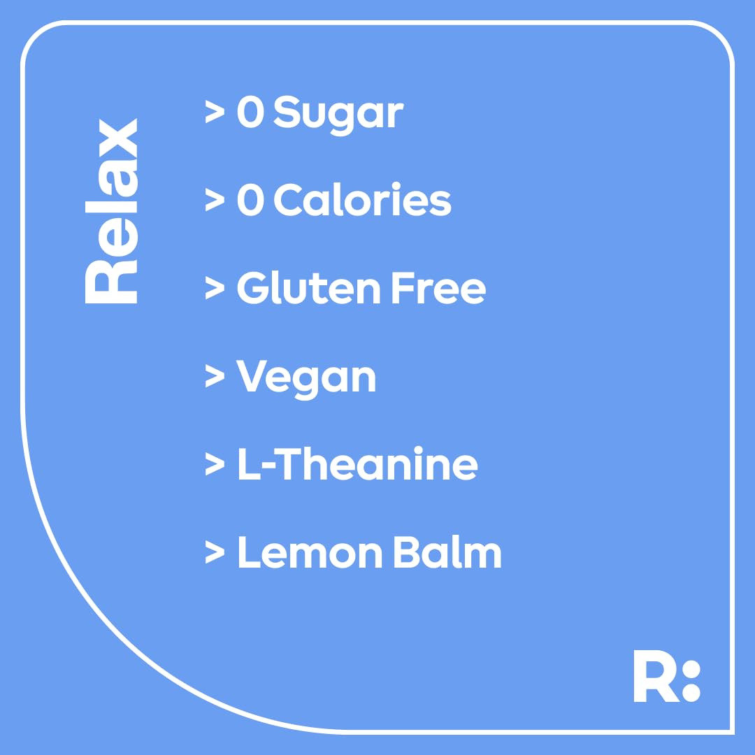 Ryde: Relax Shot | Raspberry Flavor | Lemon Balm, L-Theanine, Ginseng & Chamomile |0 Calories, 0 Sugar | 2 FL OZ Shots | Helps You Relax* (24 Pack)