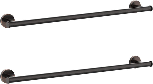 Cilee 2 Pieces Oil Rubbed Bronze Towel Bar Set, Hand Towel Holder Bathroom Hardware Set,24 Inch Towel Racks for Bathroom,Stainless Steel Wall Mount