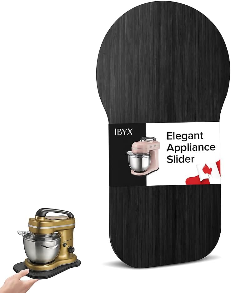 Ibyx Elegant Sliding Tray - Compatible with 4 Qt Hamilton Beach Stand Mixers and Other Heavy Appliances (Black)