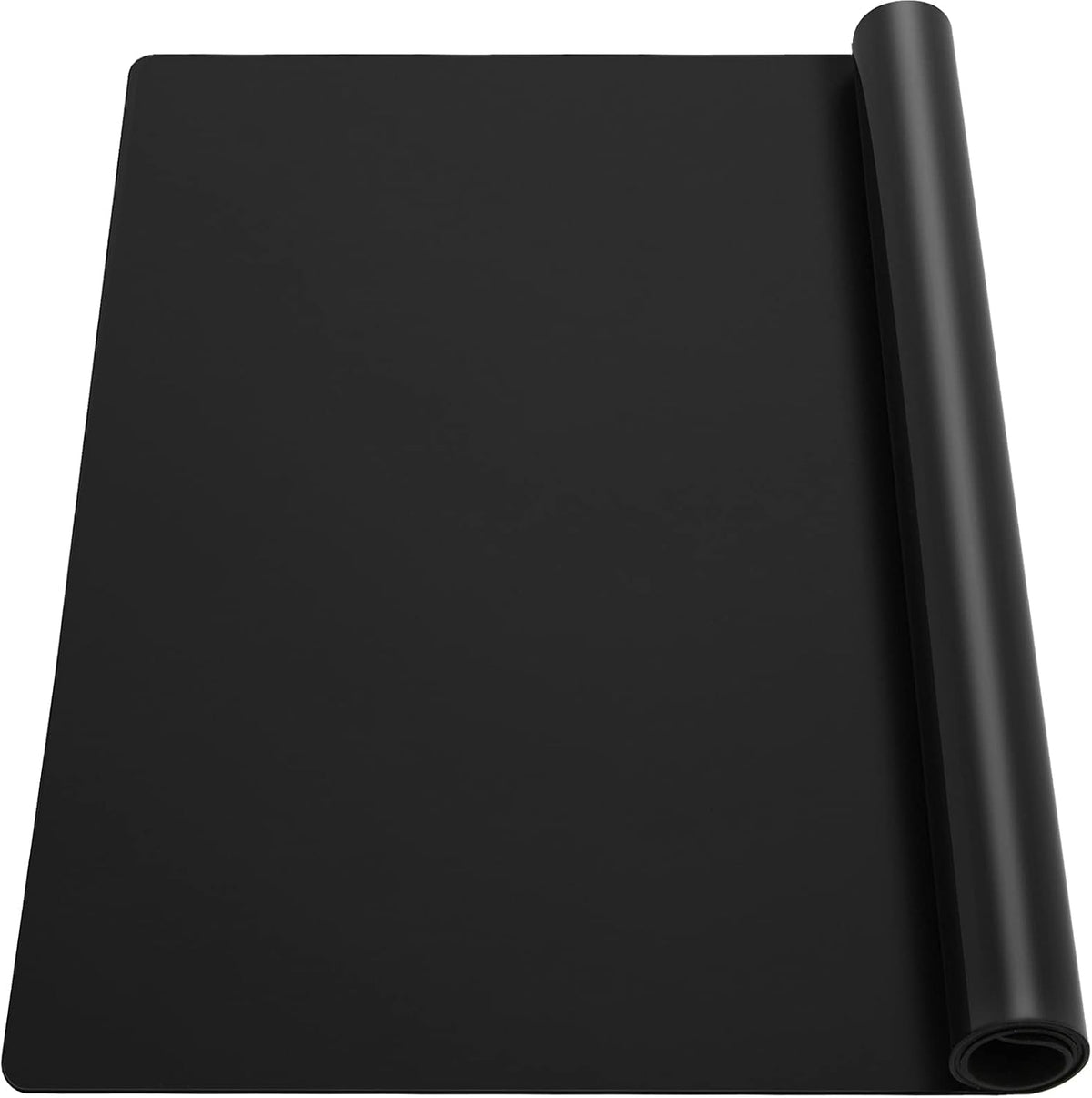 Ewen 35.6x23.5 Inch Extra Large Silicone Mats for Kitchen Counter, 2MM Thick Heat Resistant Coffee Mat Bar Mat, Glass Top Stove Cover Countertop Protector for Air Fryer, Baking, Crafts, Black