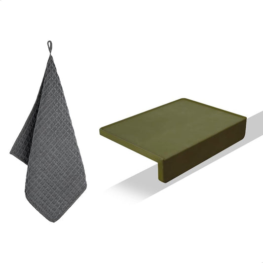 watchget Espresso Tamping Mat, Coffee Tamper Mat, Olive Silicone Food Grade Pad, 8Inch X 6Inch Coffee Tamp Station, Espresso Accessory, Dustproof Waterproof and Heat Resistant