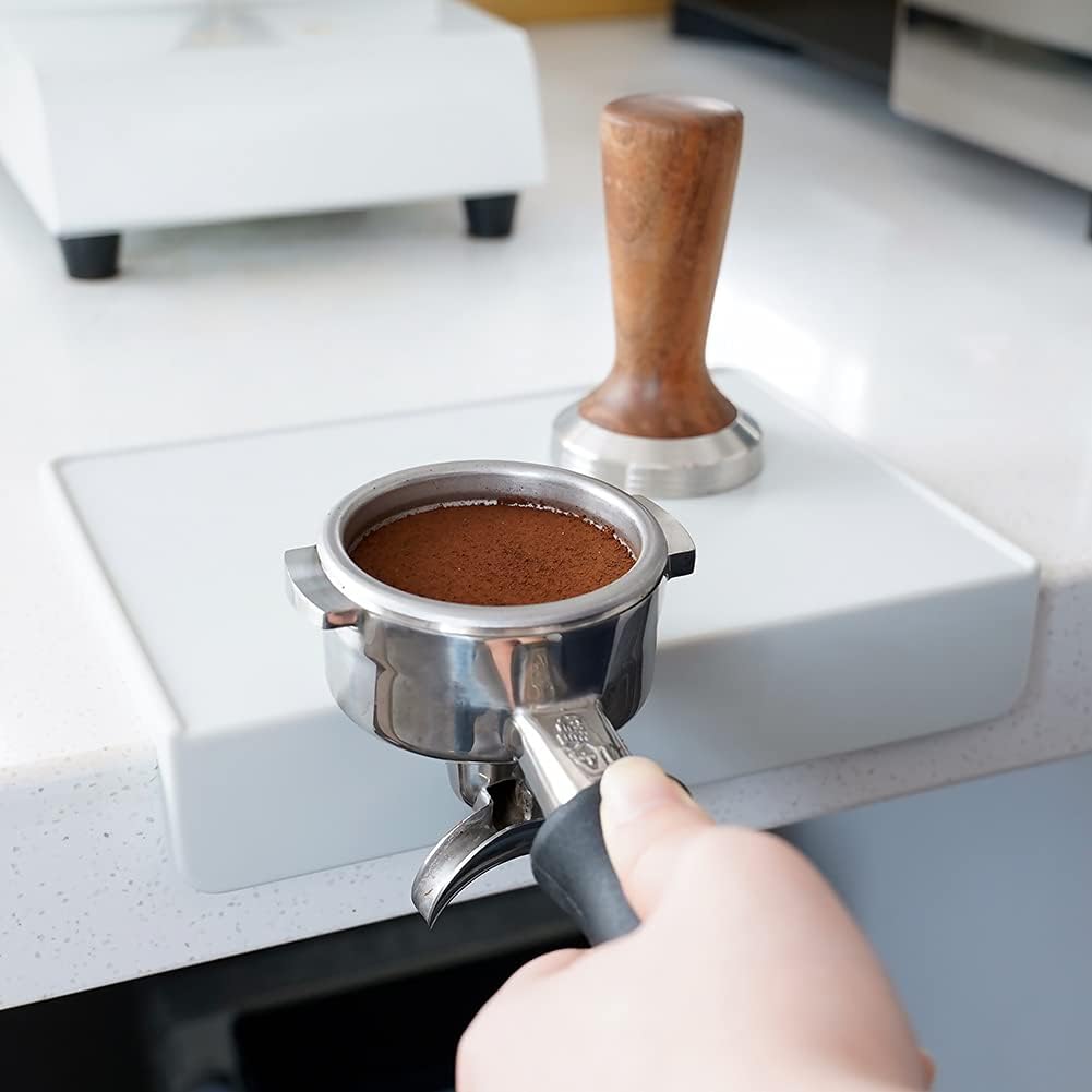 watchget Tamping Mat, Espresso Coffee Tamper Mat, Grey Silicone Food Grade Pad, Dustproof, Coffee Tamp Station, Espresso Accessory, Waterproof and Heat Resistant (8inX6in)