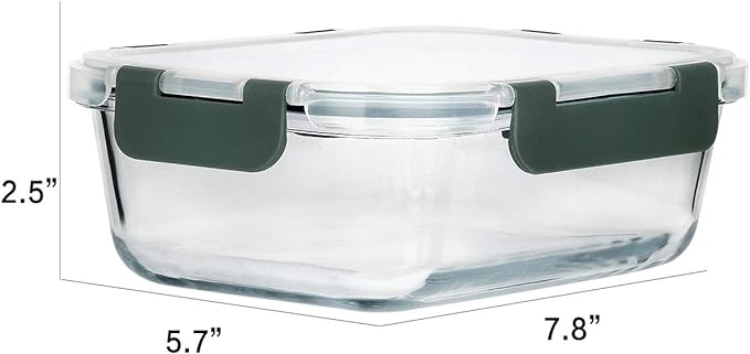 [8-Pack,30 oz]Glass Meal Prep Containers,Glass Food Storage Containers,Airtight Glass lunch Containers with Lids - Microwave, Oven, Freezer and Dishwasher