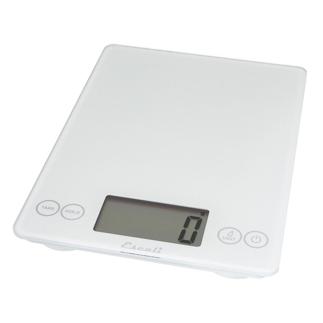 Escali Arti Digital Food Scale, Multi-Functional Kitchen Appliance, Precise Weight Measuring and Portion Control, Baking and Cooking Made Simple, Tempered Glass, Frost White