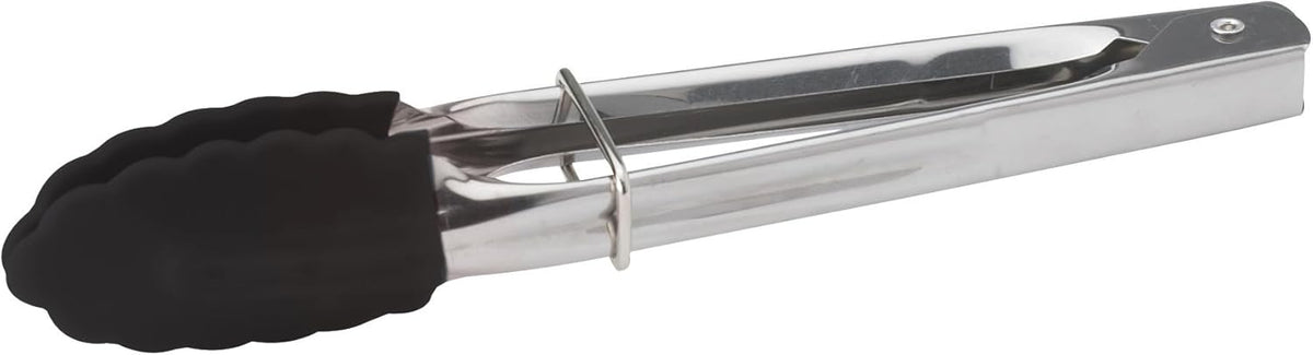 Winco 7" Stainless Steel Utility Tongs, Silicone Tips