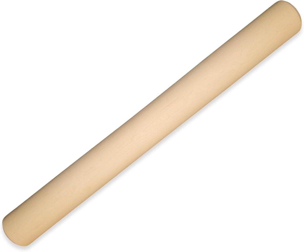 Frieling Crafted in the USA Maple Rolling Pin - Classic Baker Straight - 2-Inch by 18.5-Inch - Precision Wooden Rolling Pin - Pizza Dough Roller