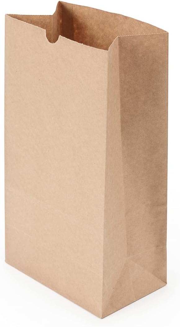 Restaurantware Bag Tek 12 LB Disposable Lunch Bags 100 Sturdy Take-Out Bags - Flat Bottom Great For Restaurants Cafes And Bakeries Brown Kraft Popcorn Bags