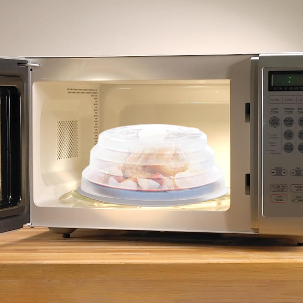 Microwave Plate Cover Microwave Splatter Cover Silicone Microwave Plate Cover Dish Covers for Microwave Oven Cooking Anti-Splatter Guard Lid