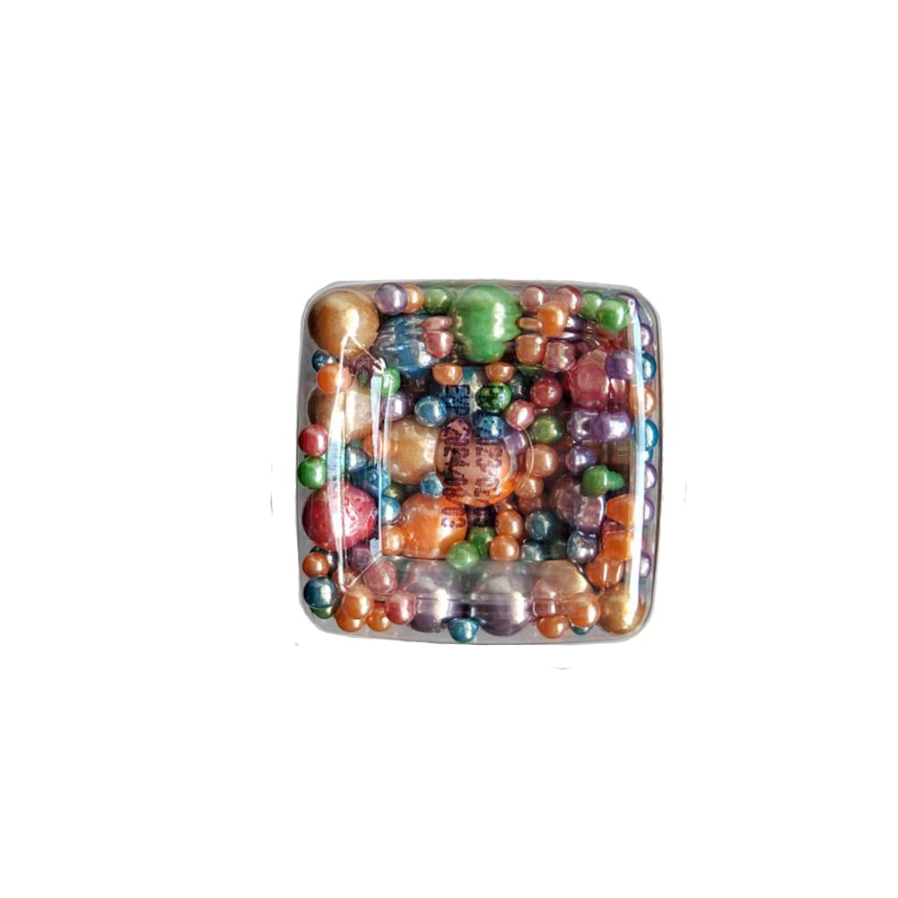 Edible Deep Colorful Sugar Pearls Candy Sprinkles 120G/ 4.23Ounce Baking Cake Sprinkles Cupcake and Cake Topper Cookie Decorations Wedding Party Valentines Halloween Christmas Supplies