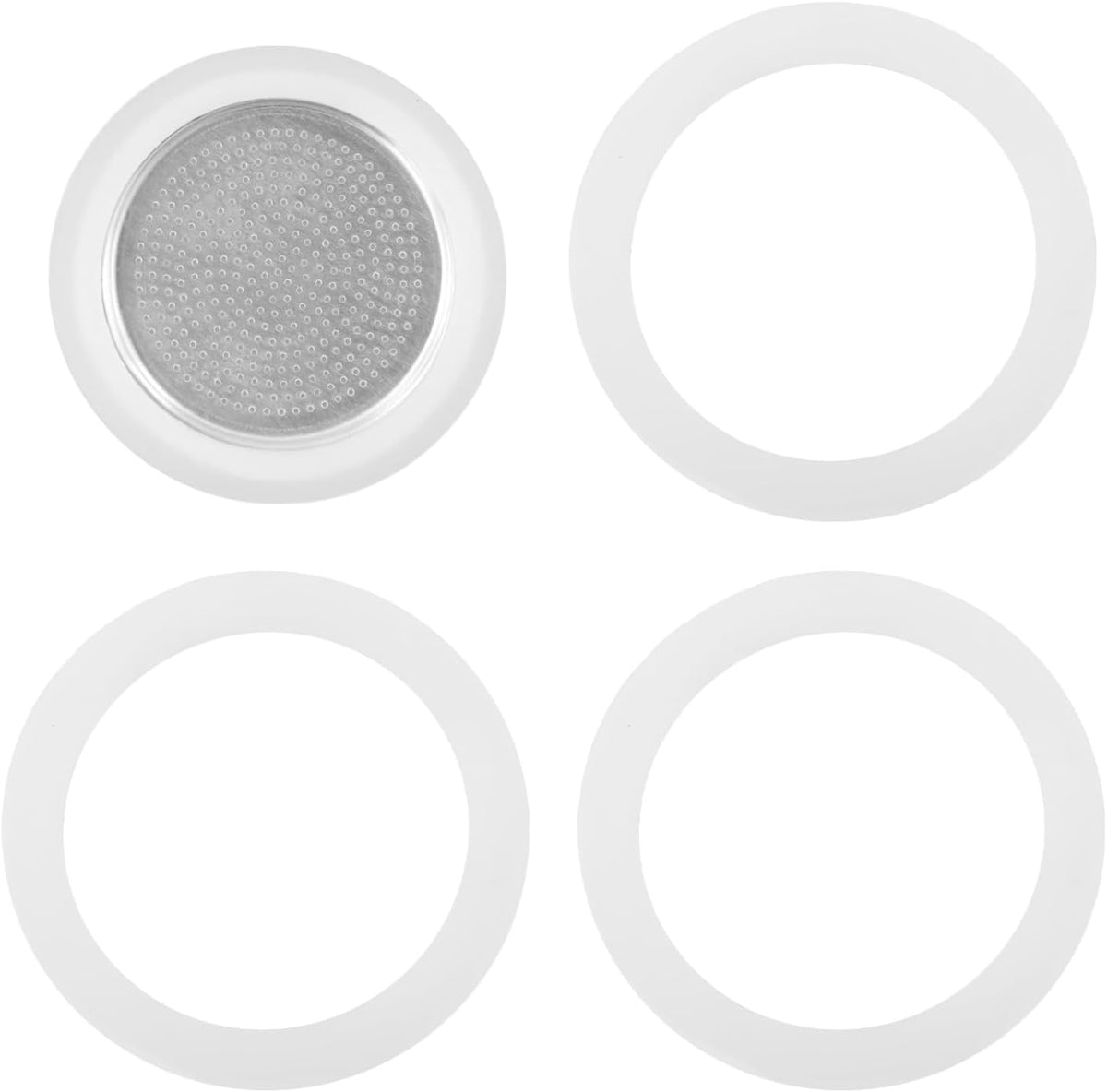 2/3/6/9/12 Cup Gasket & Filter For Stovetop Espresso Coffee Makers, Rubber Seal For Stove Top Coffee Maker Moka Pot, Silicone Gasket Seals, Espresso Machine Replacement Parts(6 cup)