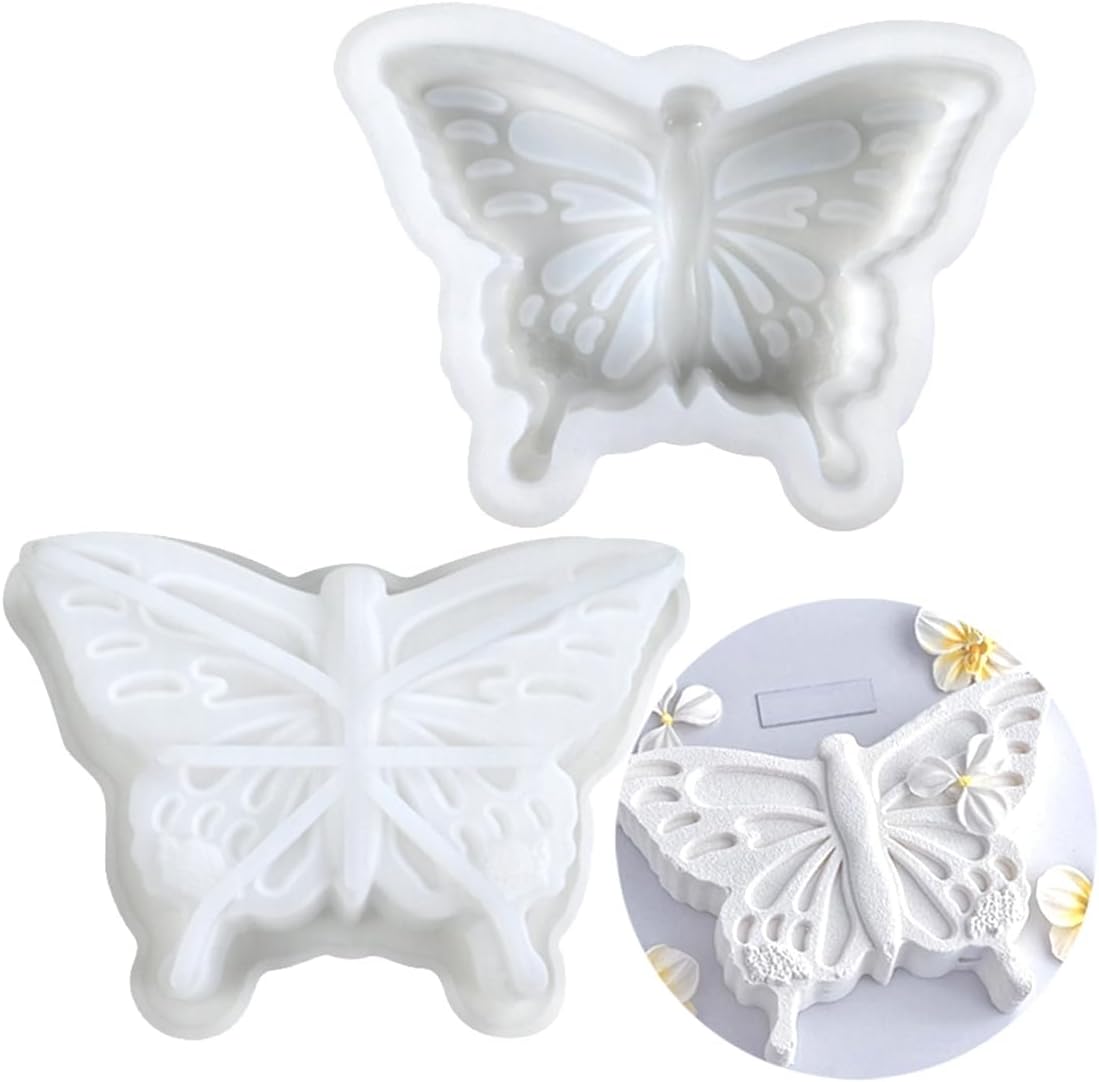 mostsom Butterfly Shape Food Grade Silicone Baking Mold Cake Mould Chocolate Muffin Mousse Jelly Candy Cookie Soap Candle Making Tools (B_ Butterfly)