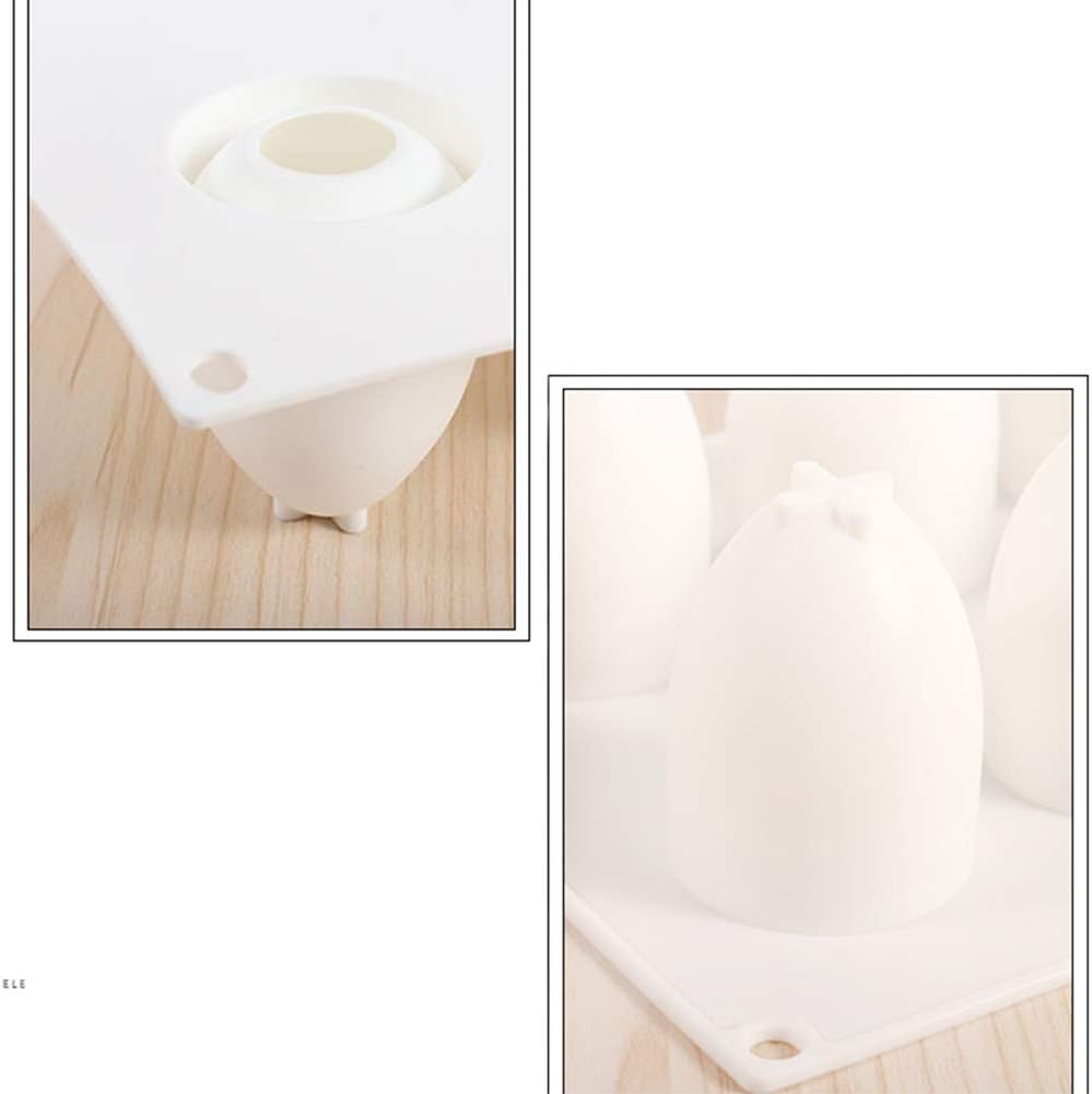 OCPO KITCHEN Easter Egg Silicone Mold for Baking Chocolate Easter Eggs, Mousse Cake, Jello, CheeseCake, Ice Cream, Dessert, Cake Decoration Mold (8-Cavity)