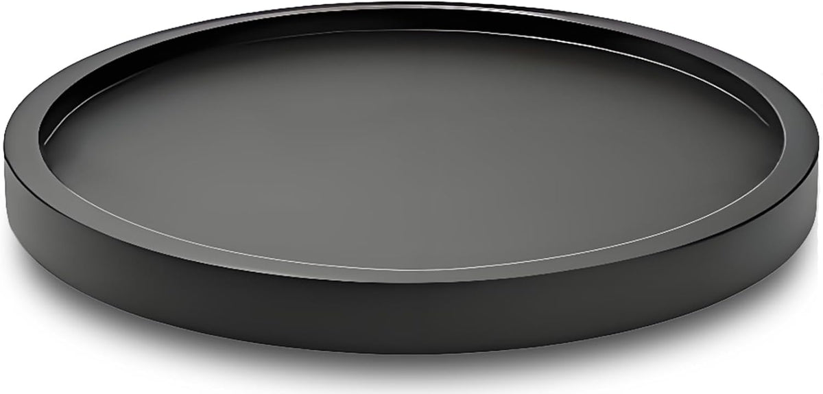 14" Black Bamboo Lazy Susan Organizer Kitchen Turntable for Cabinet Pantry Table Organization