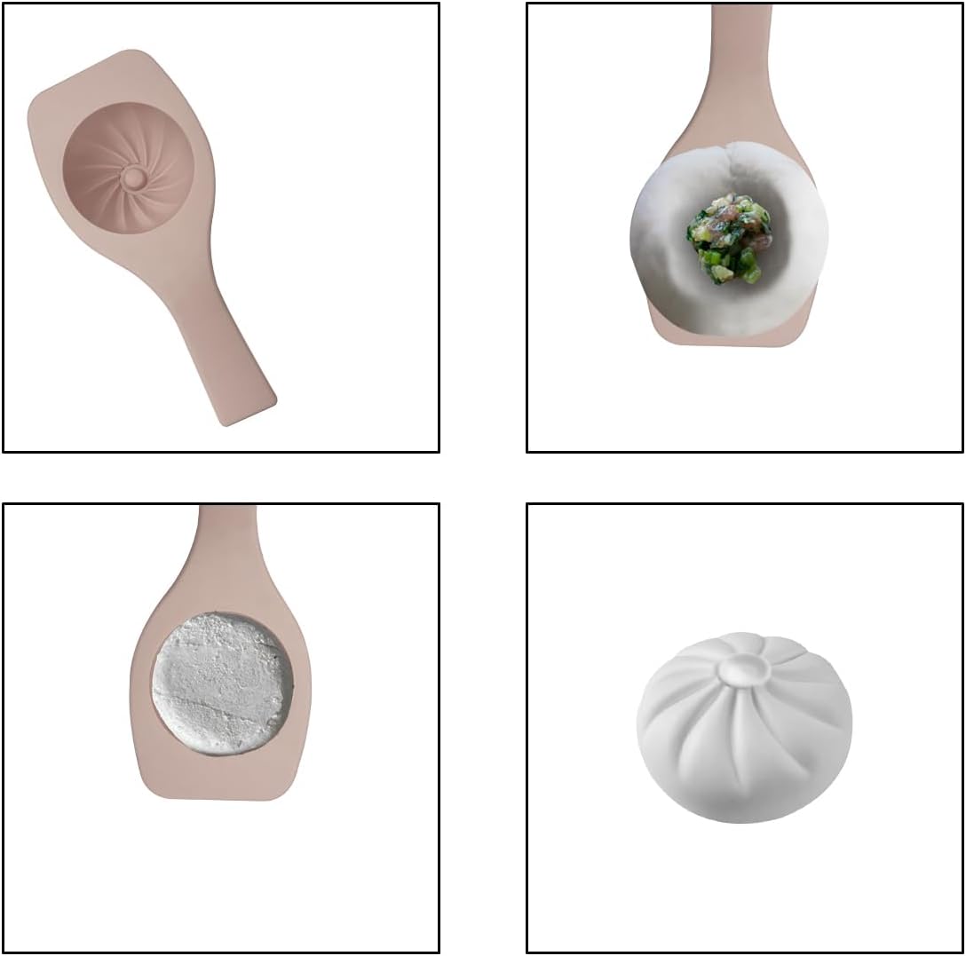 2Pcs DIY Steamed Bun Mold,Chinese Cake Cookie Stamp Baozii Maker for Home Kitchen Baking Cooking