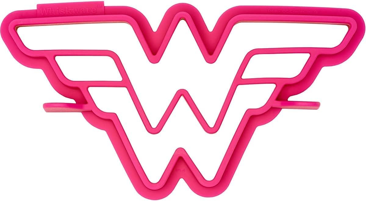 Whiskware Justice League Silicone Pancake Mold and Shaper, Breakfast Art, Dishwasher Safe, BPA and Phthalate Free Plastic, Wonder Woman