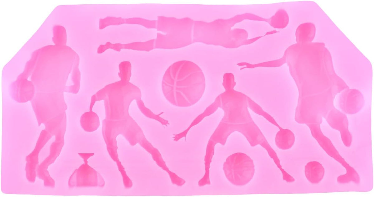 Mujiang Basketball Silicone Molds Sports Fondant Mold For Cake Decorating Cupcake Topper Candy Chocolate Resin Sugar Gum Paste Set Of 3