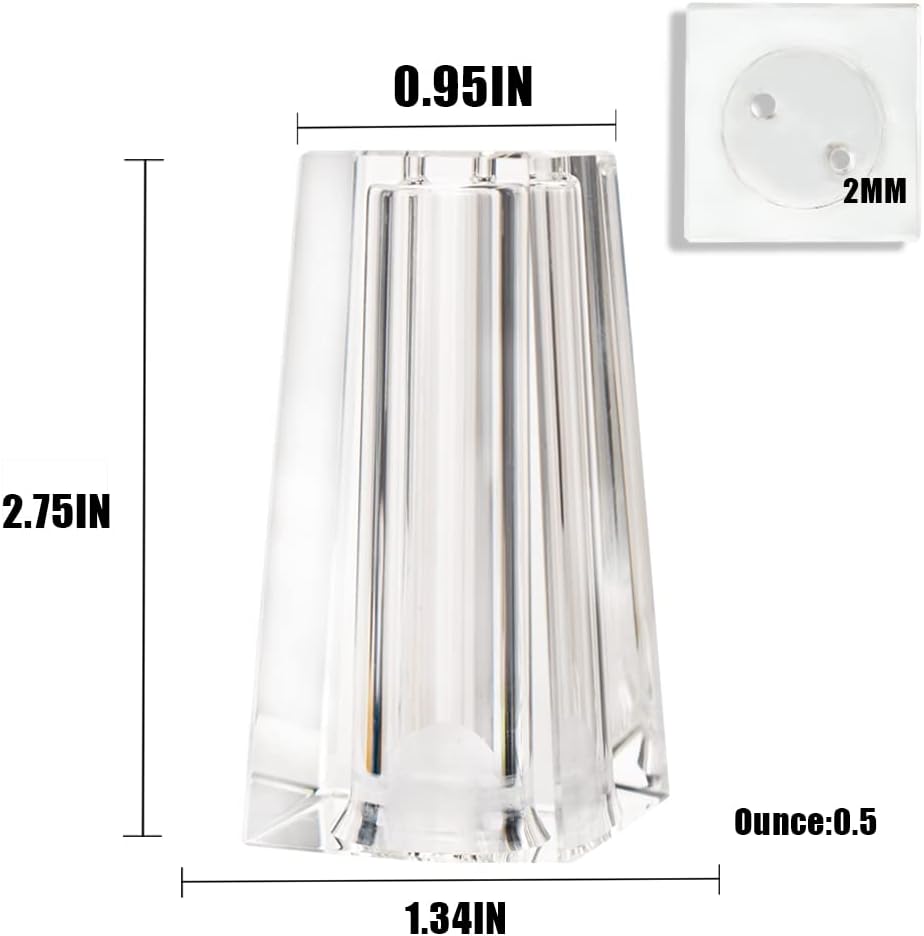 Salt and Pepper Shaker Set Spice Dispenser Refillable Design Cut Crystal Seasoning Shaker Kitchen Decor for Cooking Table, RV, Dinner Party, Camping BBQ (Set Of 4)