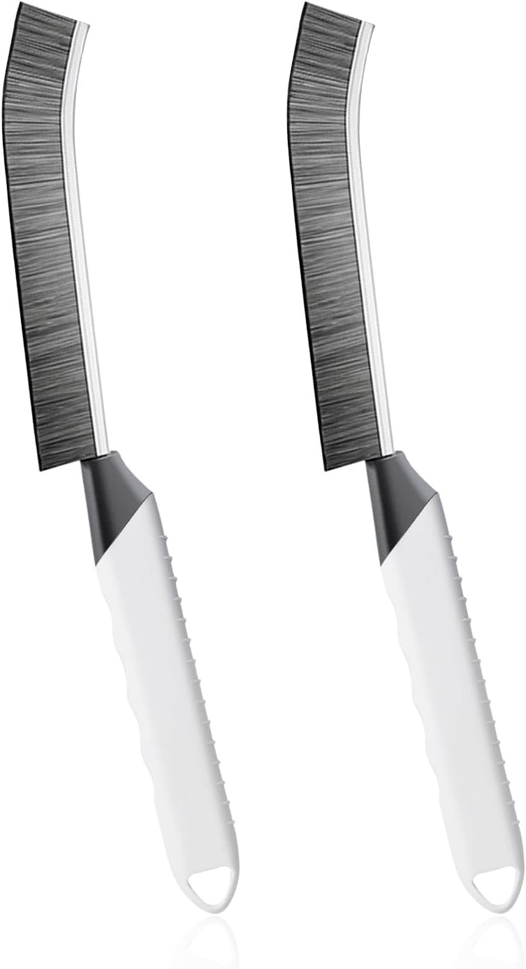 Household Thin Cleaning Brushes,2pcs Hard Bristle Grout Scrub Brush Tool for Cleaning Tight Spaces in Home Kitchen Bathroom