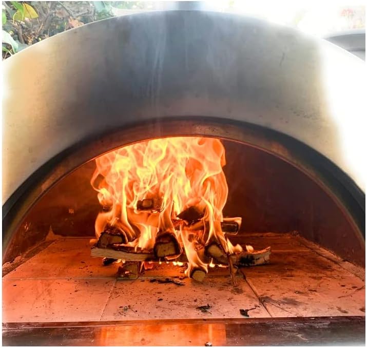 Pizza Oven Wood 12 Inch Naturally Cured White Oak Splits Cooking Wood for Free Standing Ovens 1650 Cubic Inches (Cherry)