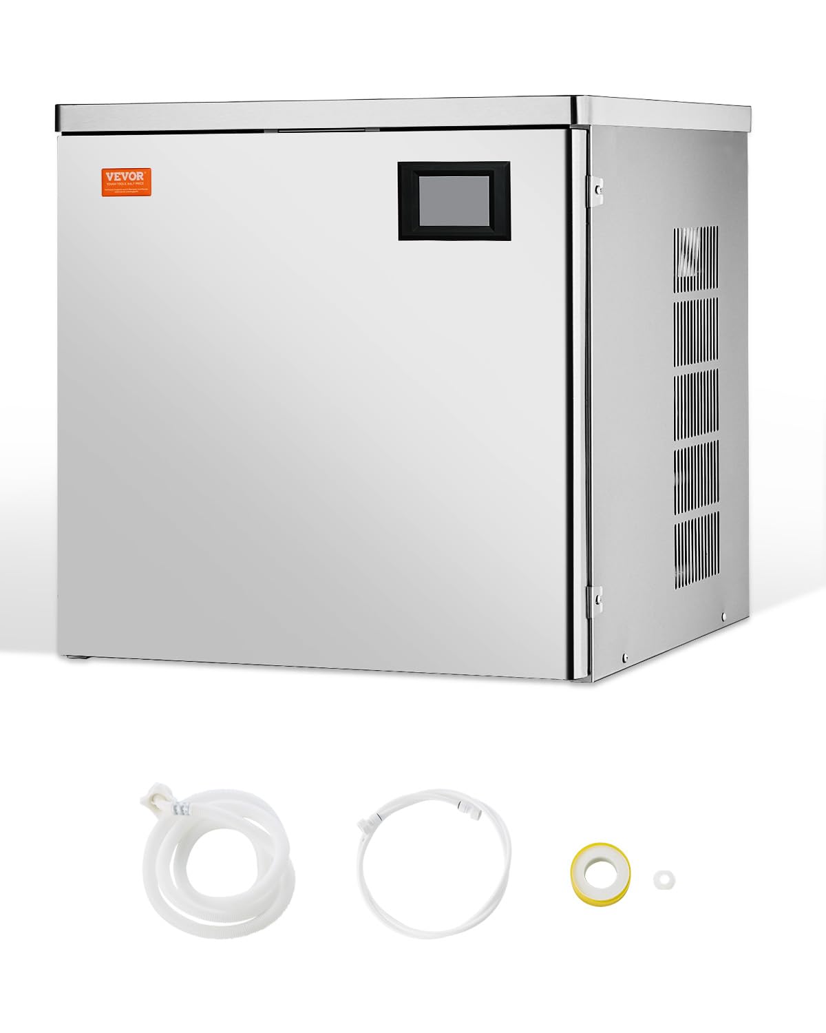 VEVOR Commercial Ice Maker Machine-Head 450 lbs/Day, 22 Inch Stainless Steel Industrial Ice Machine, Self-Cleaning and Scheduled Ice Making, Modular Ice Cube Machine for Restaurant Hotel - Head Only