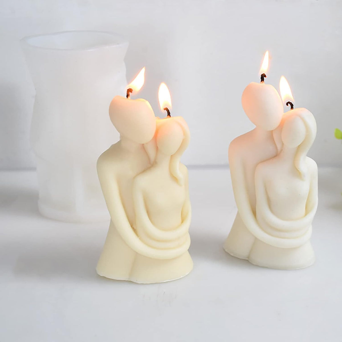 Girl Body Resin Couple Candle Mold - 3D Silicone Mold for Clay & Resin Casting - Craft Supplies