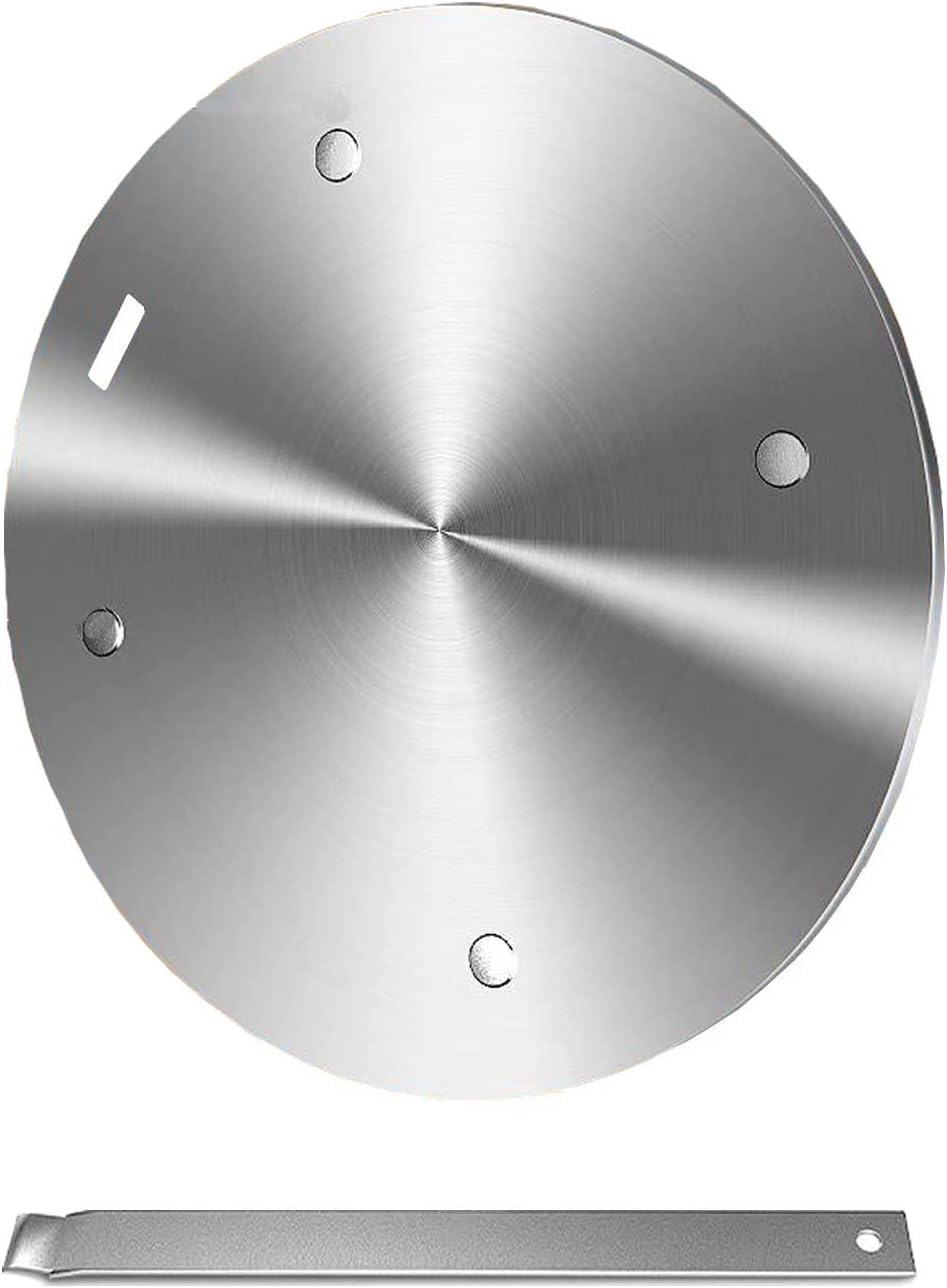 Heat Diffuser Plate, Grouarty Stainless Steel Cooking Induction Adapter Simmer Plate for Electric Gas Glass Cooktop Hob Ring, Induction Cooktop Converter Plate With Handle 9.45inch