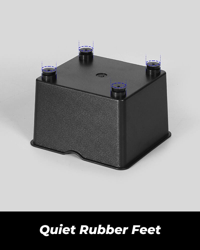 Espresso Knock Box, Accessories for Espresso Machine, Easy & Mess-Free Puck Disposal, Coffee & Espresso Grounds, Non-slip Base, Removable Silicone Pad, Holds 10 Double Shot Pucks