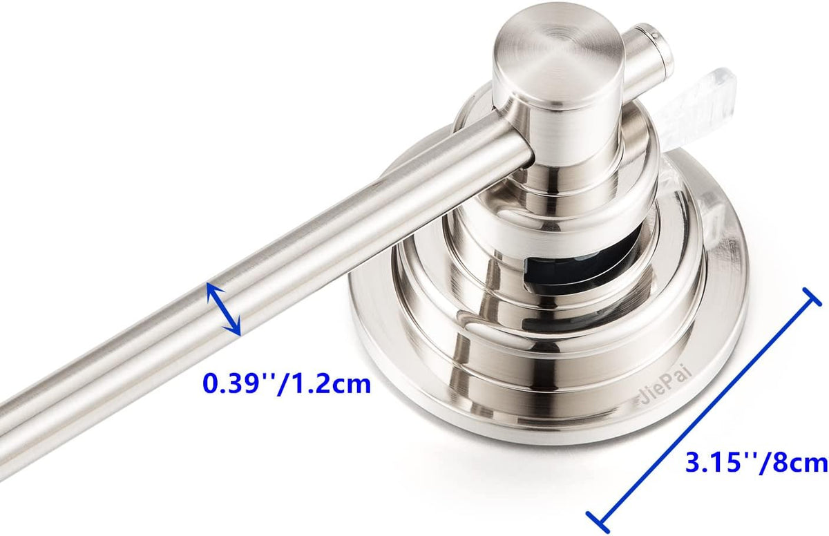 JiePai Suction Cup Towel Bar 16 Inch,Removable Vacuum Suction Towel Holder Suction Towel Rack Brushed Nickel