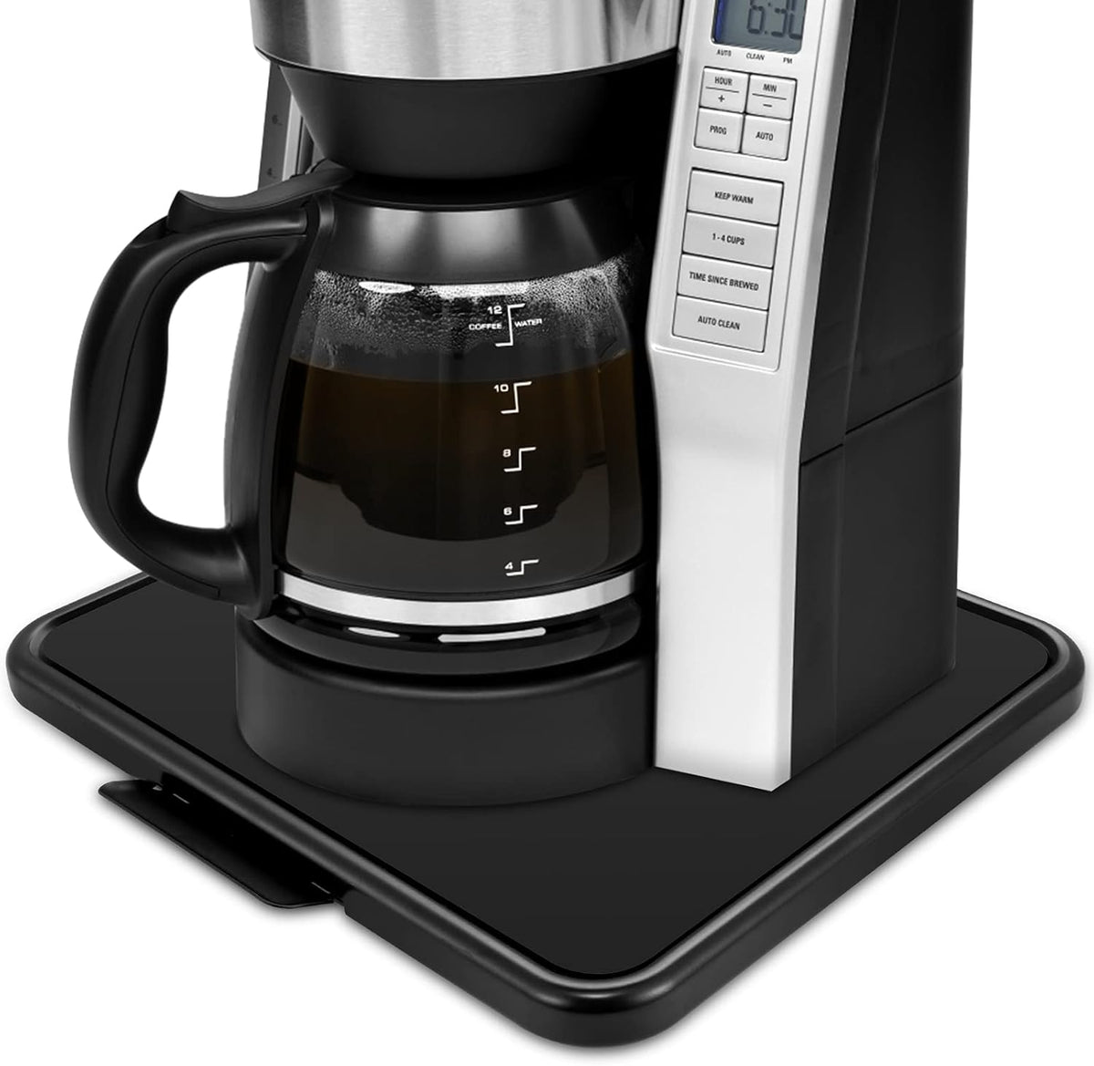 Kitchen Caddy Coffee Maker Sliding Tray, Premium Under Cabinet Appliance Coffee Maker Toaster Blender Air Fryer Stand Mixer (Alloy Steel, 13.8" W x11.7 D)