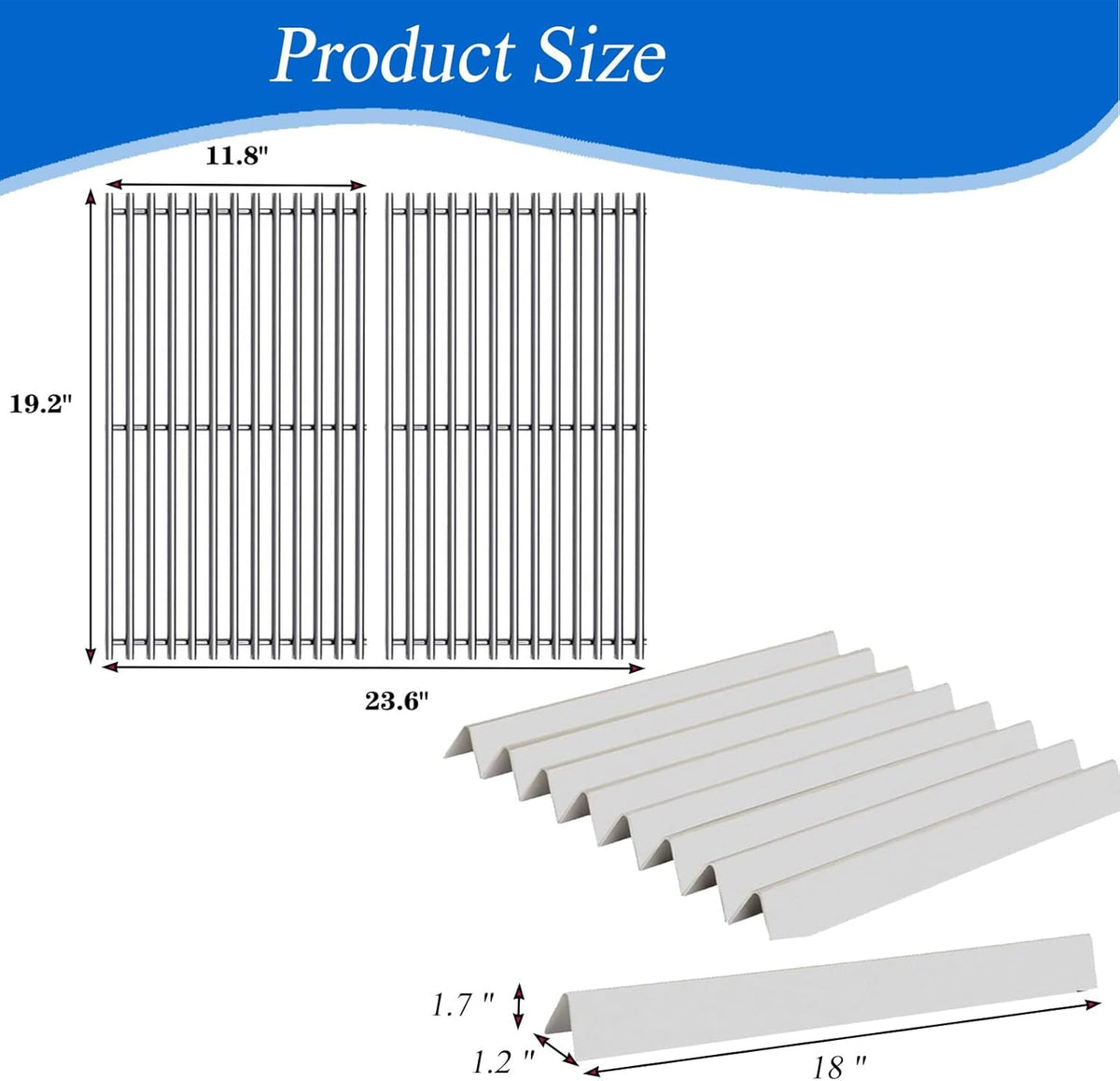 S6G550 (2-Pack) S6G669 (9-Pack) for Weber Summit Grill Parts for Weber Summit E-440, S-440, E-450, S-450, E-460, S-460, E-470, S-470