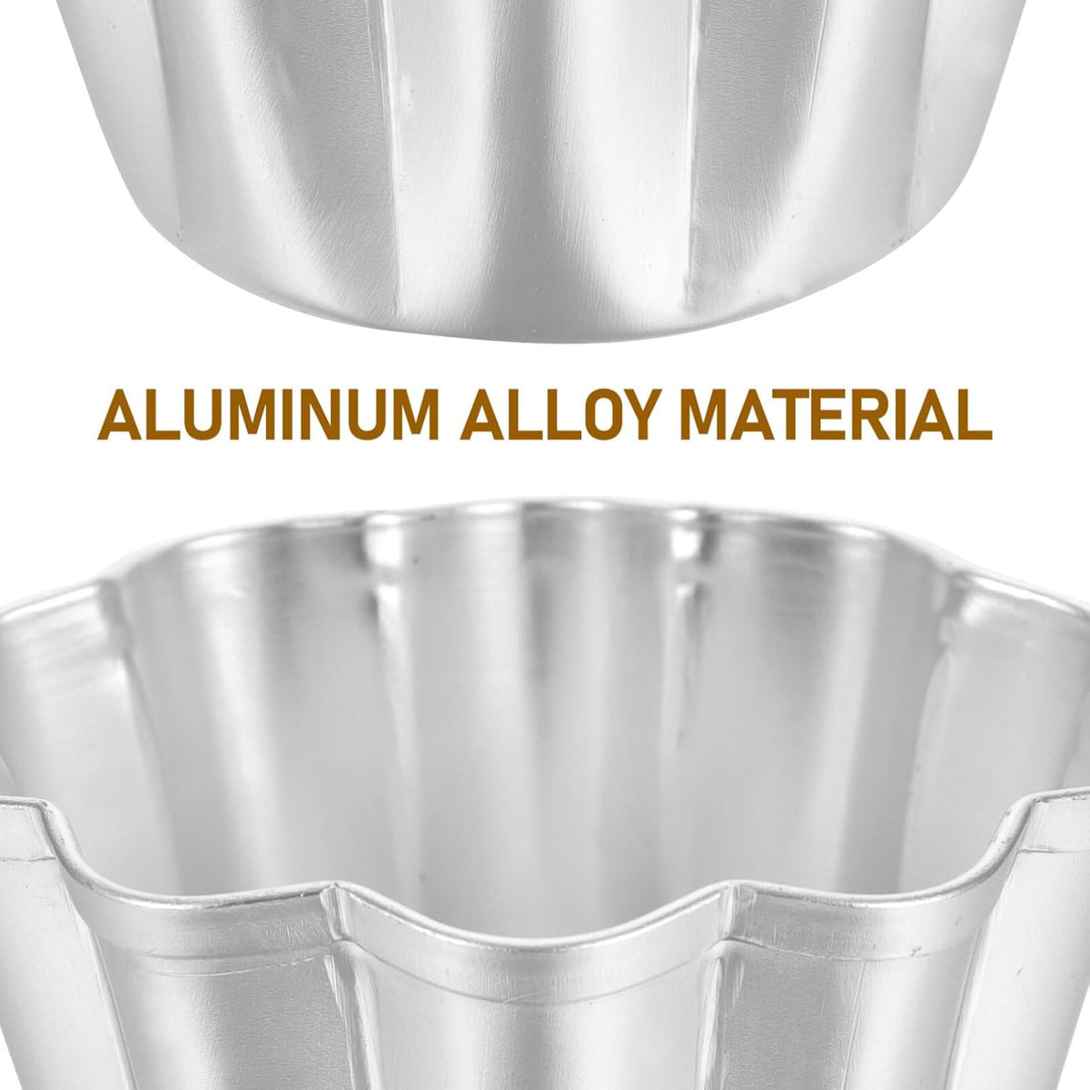 6Pcs Egg Tart Molds Aluminium Pie Tins Mini Tart Tins Tiny Pie Tin Cupcake Cake Mold Pudding Molds for Home Baking