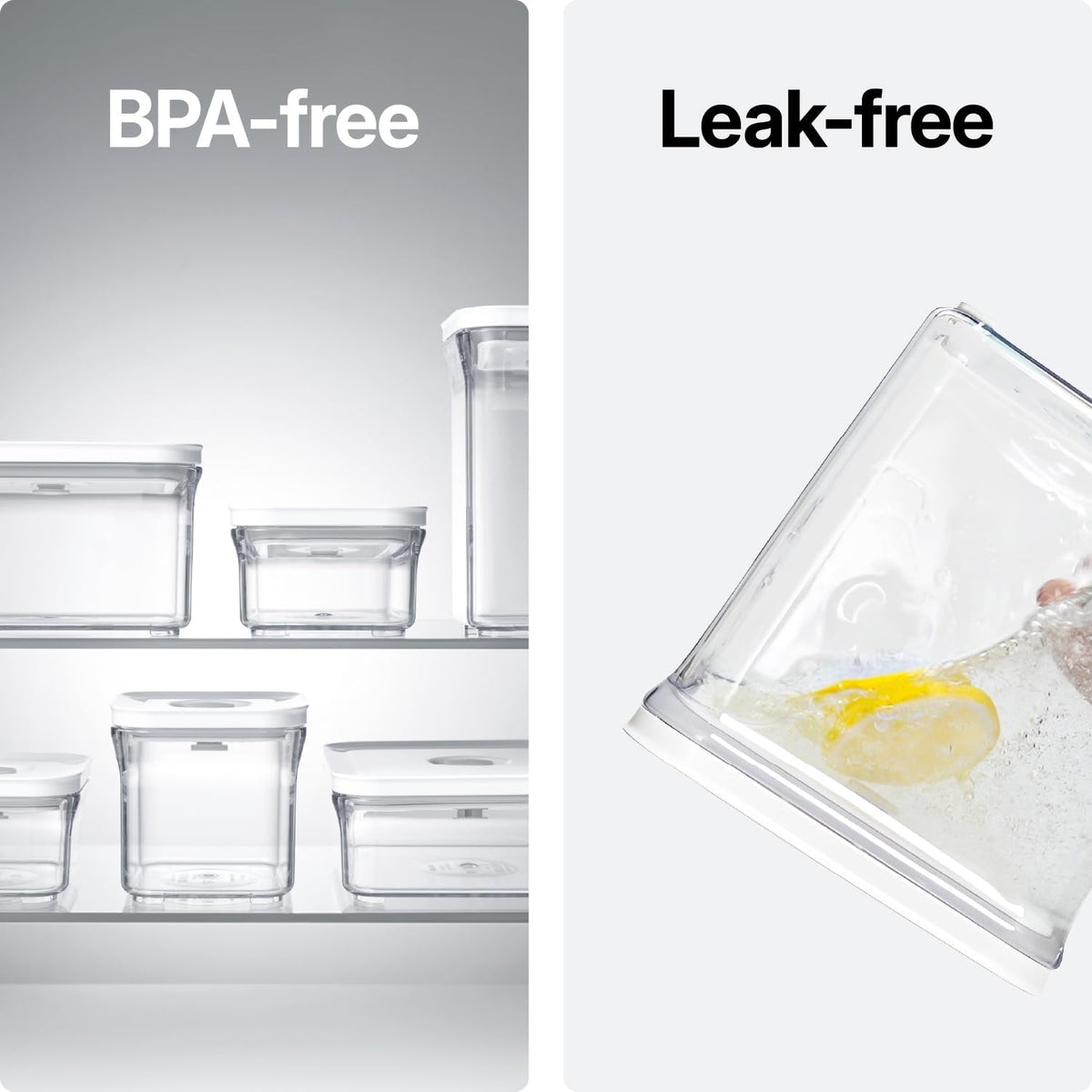 Premium Airtight Food Storage Containers, Mini 9P/SET include Vacuum Sealer, Smart One-Click Seal Lid, No Hinges, 100% Leak Proof, BPA-FREE, Dishwasher, Freezer & Microwave Safe