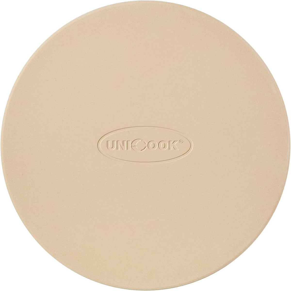 Unicook Small Pizza Stone 10.25 Inch for Oven and Grill, Round Baking Stone, Thermal Shock Resistant Cordierite Oven Pan with Plastic Dough Scraper, Ideal for Cooking Pizza, Bread
