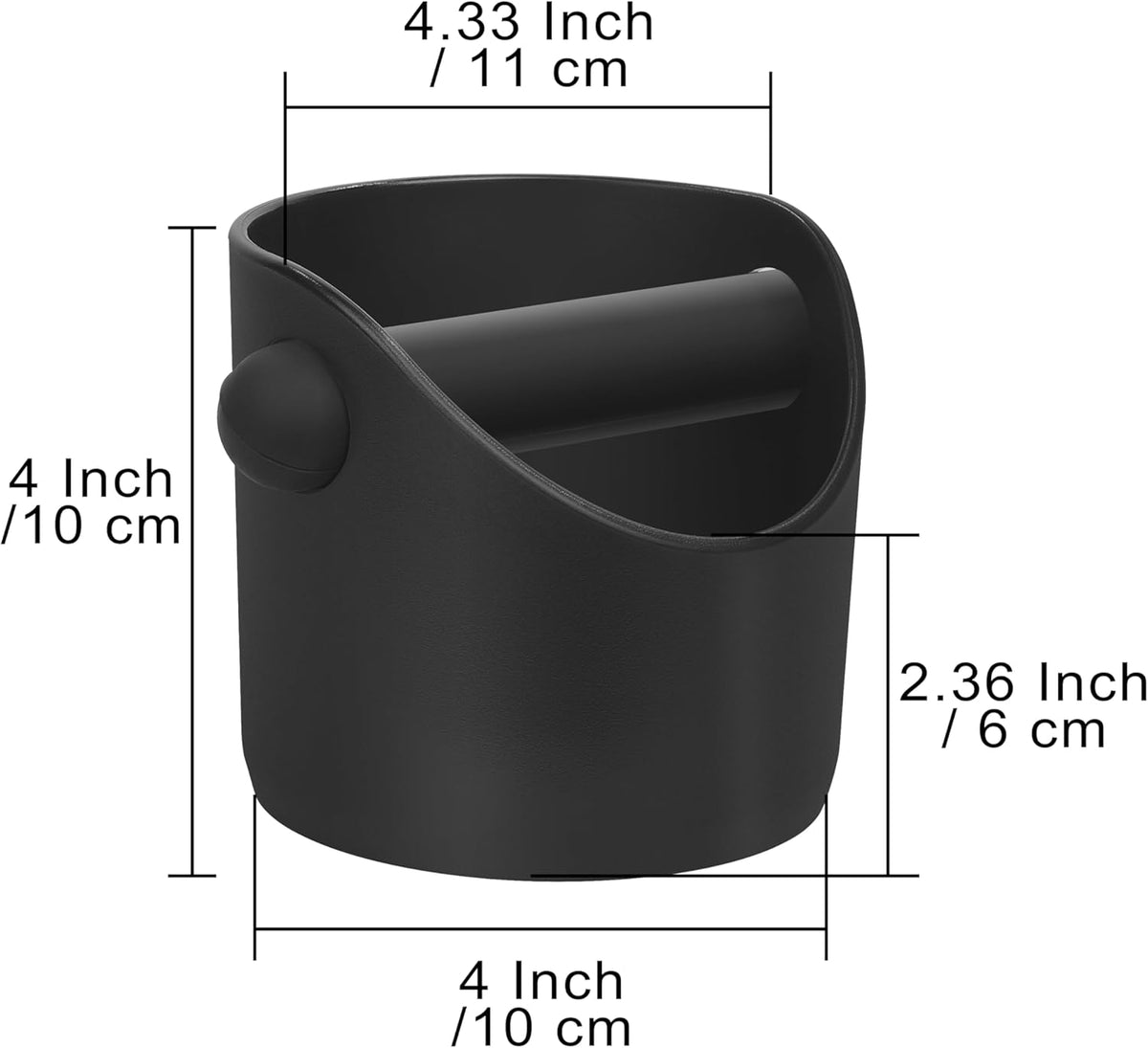 Small Coffee Knock Box, Apexstone Small Knock Box Espresso, Knock Box Small, Coffee Mini Knock Box, Mini Knock Box Espresso With Removable Knock Bar And Non-Slip Base