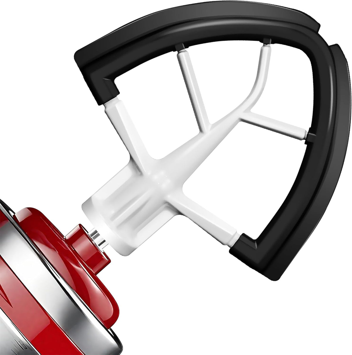 Flex Edge Beater for KitchenAid 4.5/5 Qt Tilt-Head Stand Mixer – Auto-Scrape Silicone Paddle, Dishwasher Safe, Flexible Silicone Edges Bowl Scraper For Kitchen Aid Accessories and Attachments (Black)