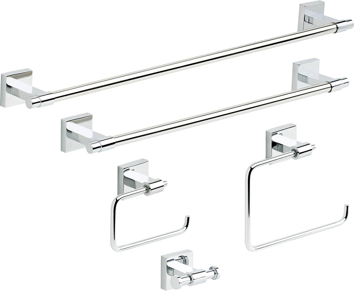 Franklin Brass Maxted (1-Pack) 18" Towel Rack for Bathroom, Polished Chrome Towel Bar for Bathroom Wall Kitchen Towel Holder Rod Wall Mounted Bathroom Accessories MAX18-PC