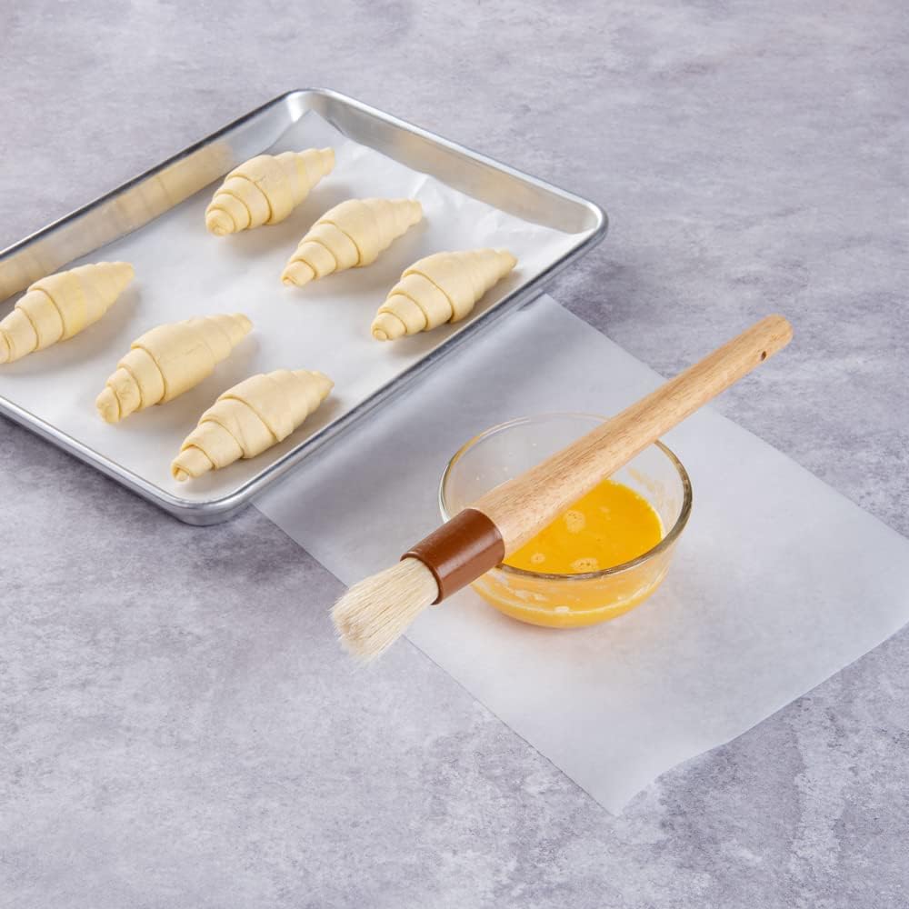 Restaurantware-Pastry Tek 1 Boar Bristles Pastry Brush, 11.8 Inches Buttering Tool â€“ Hardwood Handle, Built-In Hanging Hole, Wood Basting Applicator, Sturdy Ferrule, For Glazing And Basting