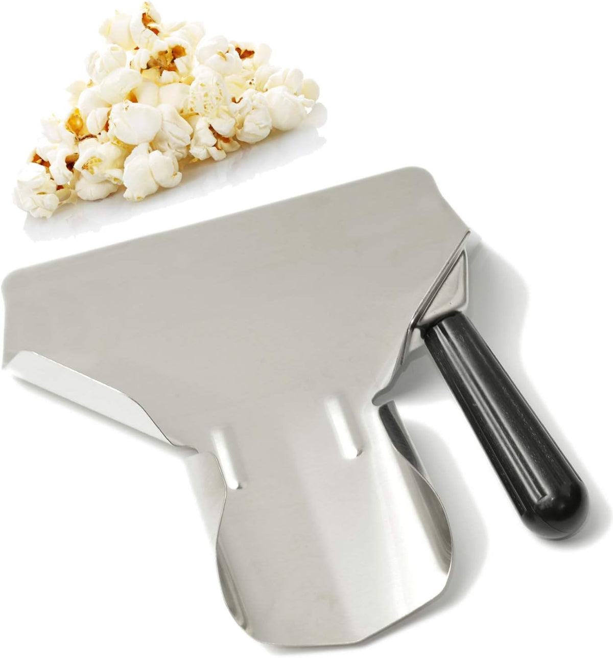 Stainless Steel French Fry Bagger Scoop Chip Popcorn Bagger Ice Candy Snacks Desserts Scooper, Right Handle