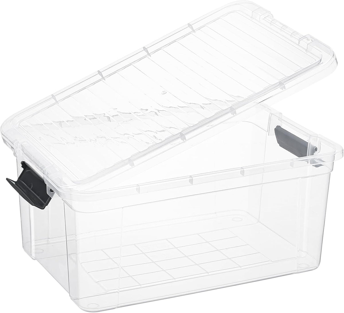 Superio Clear Storage Boxes with Lids, 20 Quart Plastic Container Bins for Organizing, Stackable Crates, BPA Free, Non Toxic, Odor Free, Organizers for Home, Office and Dorm, 4 Pack