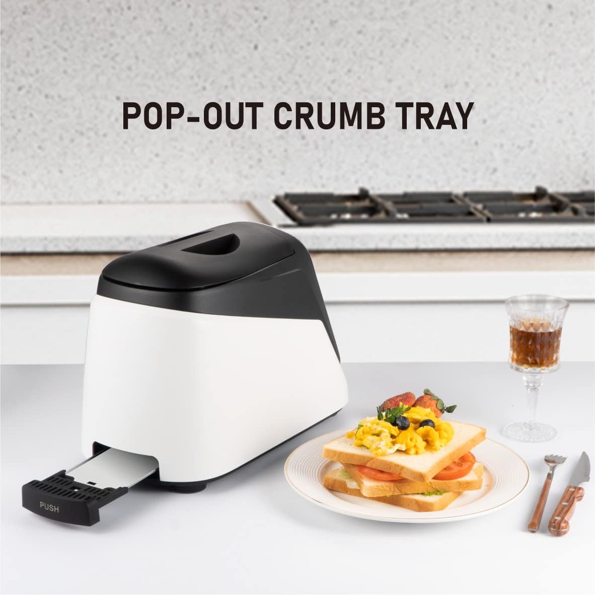 2 Slice Toaster,Smart Toaster with LCD Touchscreen,2 Wide Slots,5 Types Breads,7 Browning Levels, Customize Toasting Time,Have a Quick Look,120V 1400W