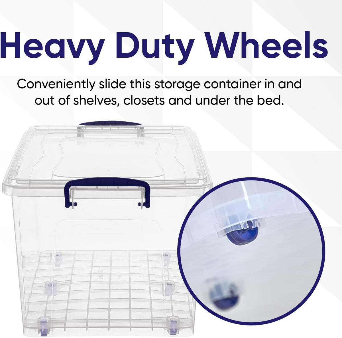 Superio Storage Bins with Lids, Clear Plastic Containers for Organizing, Stackable Totes, BPA Free, Odor Free, Organizer Boxes for Home, and Dorm (4 Pack, 44 Quart)