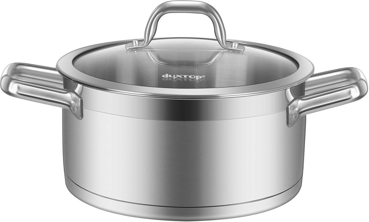 Duxtop Professional Stainless Steel Cookware Induction Ready Impact-bonded Technology (4.2Qt Stockpot)