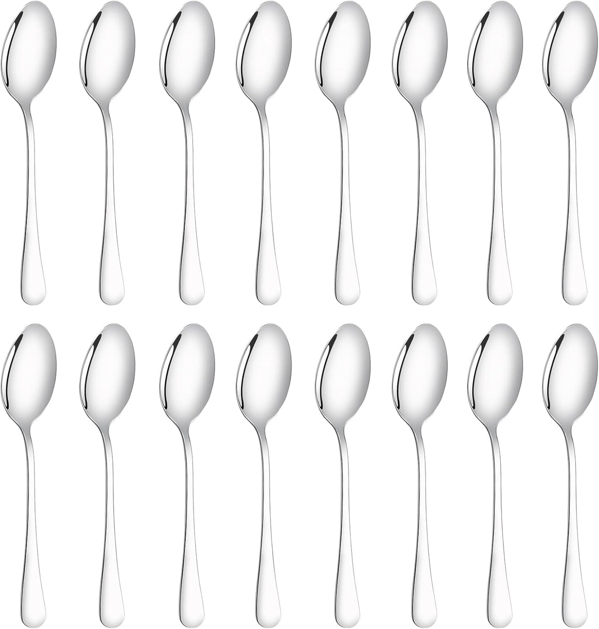 16 Pcs Dinner Spoons Set 7.32" Premium Food Grade Stainless Steel Spoons Mirror Finish & Dishwasher Safe,Use for Home,Restaurant