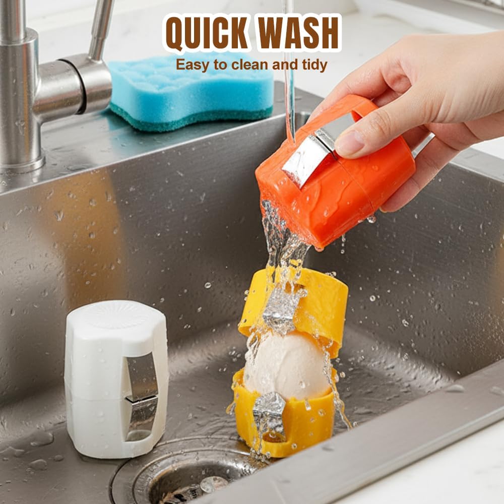 2026 New Egg opener, Egg Shell Separator for Raw Eggs Gadgets Cracker Tool, Upgrade Stainless Steel Egg Cutter Egg Cracker Tool Multifunctional Egg Cutter Multipack (1, Orange)