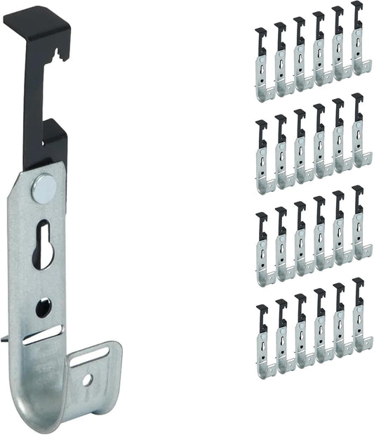 ICC Batwing J Hook 3/4” Without Retainer Clip - Galvanized Steel Cable Management Hooks for Hanging Cable to Hanger Wire and Threaded Rod - Rust-Resistant, EIA and TIA Compliant - 3/4 Inch 25 Pack
